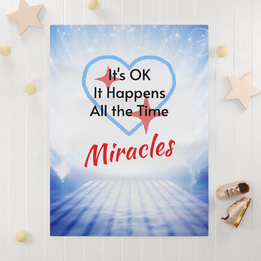 Soft Fleece Baby Blanket, Miracles Happen